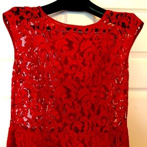 Banana Republic Monogram Red Dinner Dress